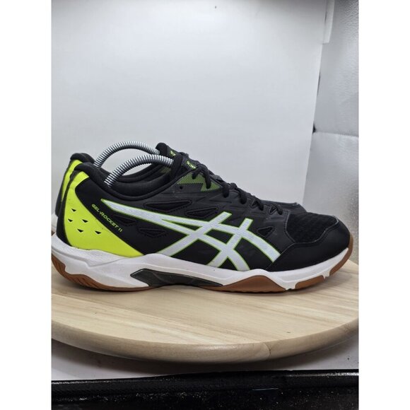 Asics GEL-ROCKET 11 1071A091 Sneakers Mens US 11 Black Green Indoor Sports Shoes - Picture 3 of 10